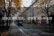 亚洲足球队排名，亚洲足球队排名榜