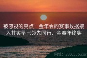 被忽视的亮点：金年会的赛事数据接入其实早已领先同行，金赛年终奖